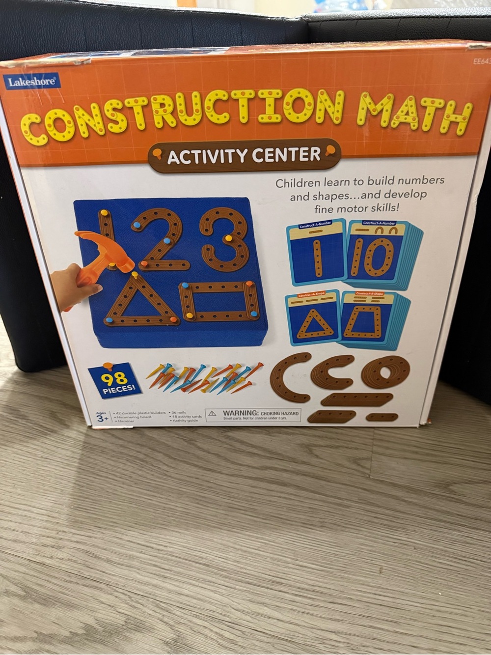 Construct-A-Number Math Activity Center (55 Nails)